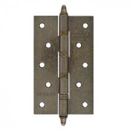 Петля унив.сталь 5"-4ВВ (застар.серебро) с колп.(120х75х2,5)