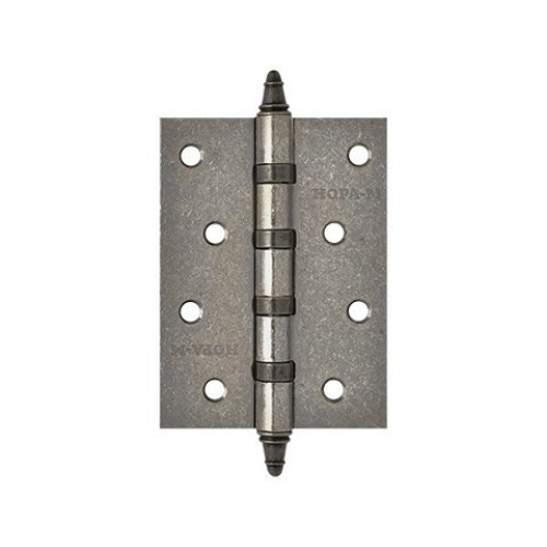 DE LUX Петля 4"-4ВВ (застар.серебро) с колп.